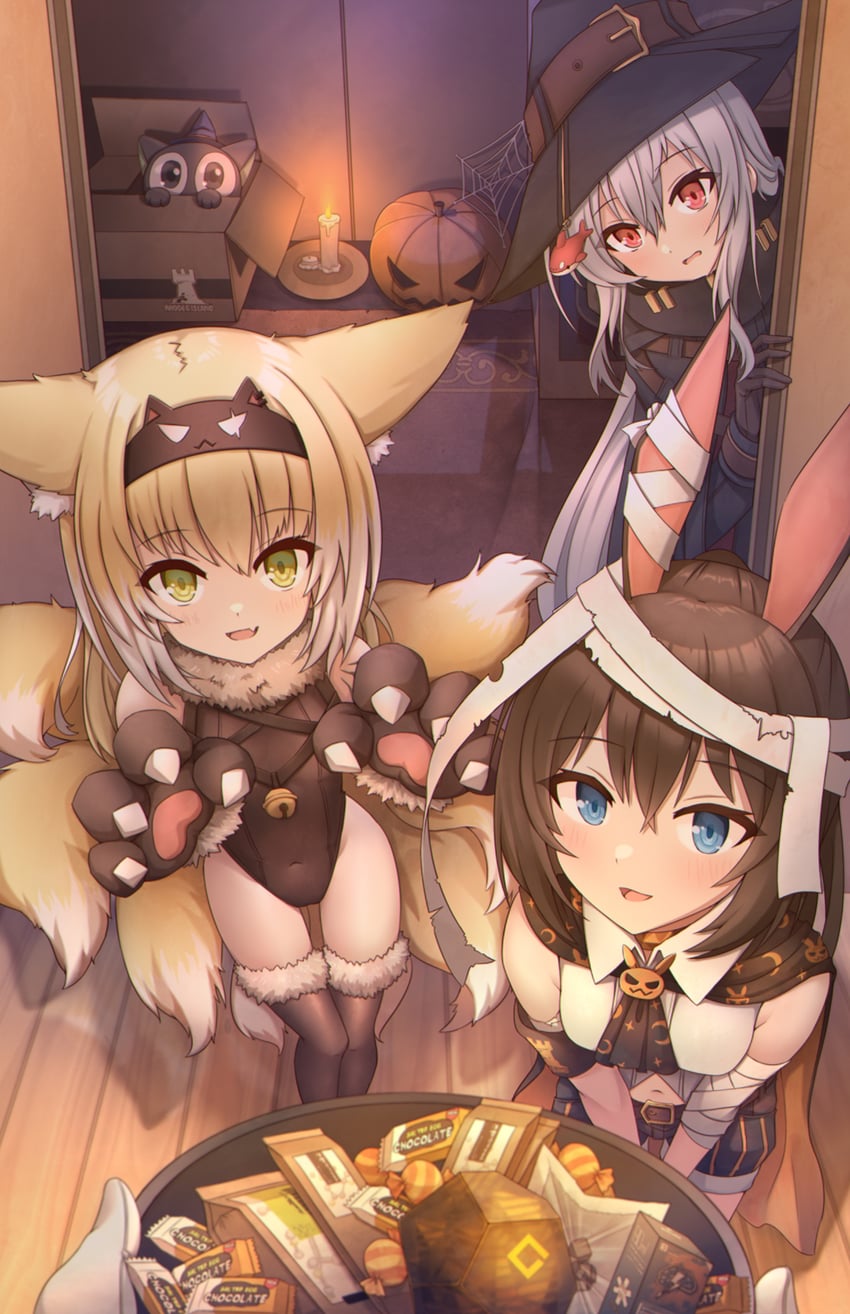 amiya, skadi, suzuran, and luo xiaohei (arknights and 1 more) drawn by kaiyi