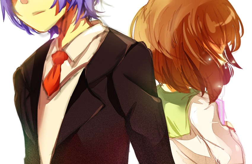 takakura shouma and oginome ringo (mawaru penguindrum) drawn by anthiea