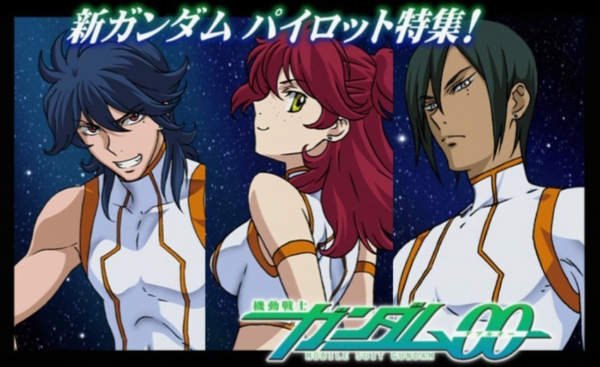 nena trinity, michael trinity, and johann trinity (gundam and 1 more)