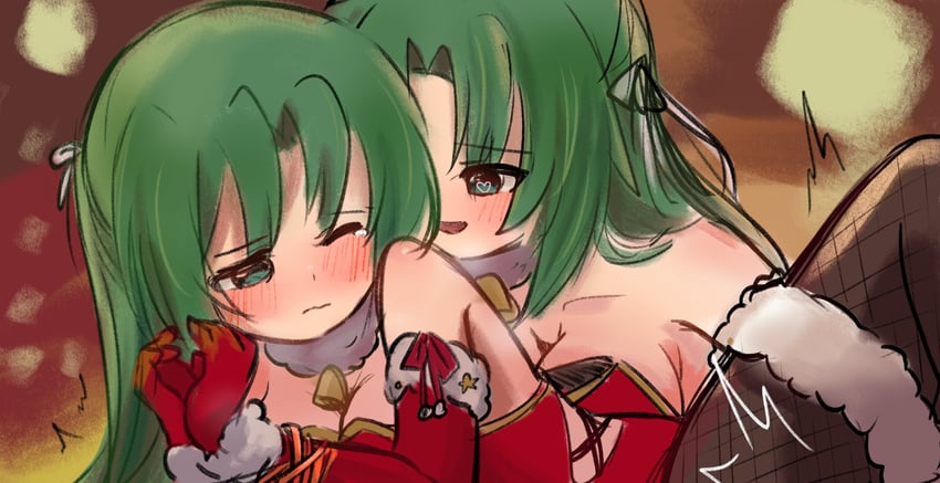 sonozaki mion and sonozaki shion (higurashi no naku koro ni) drawn by yuri-usagi