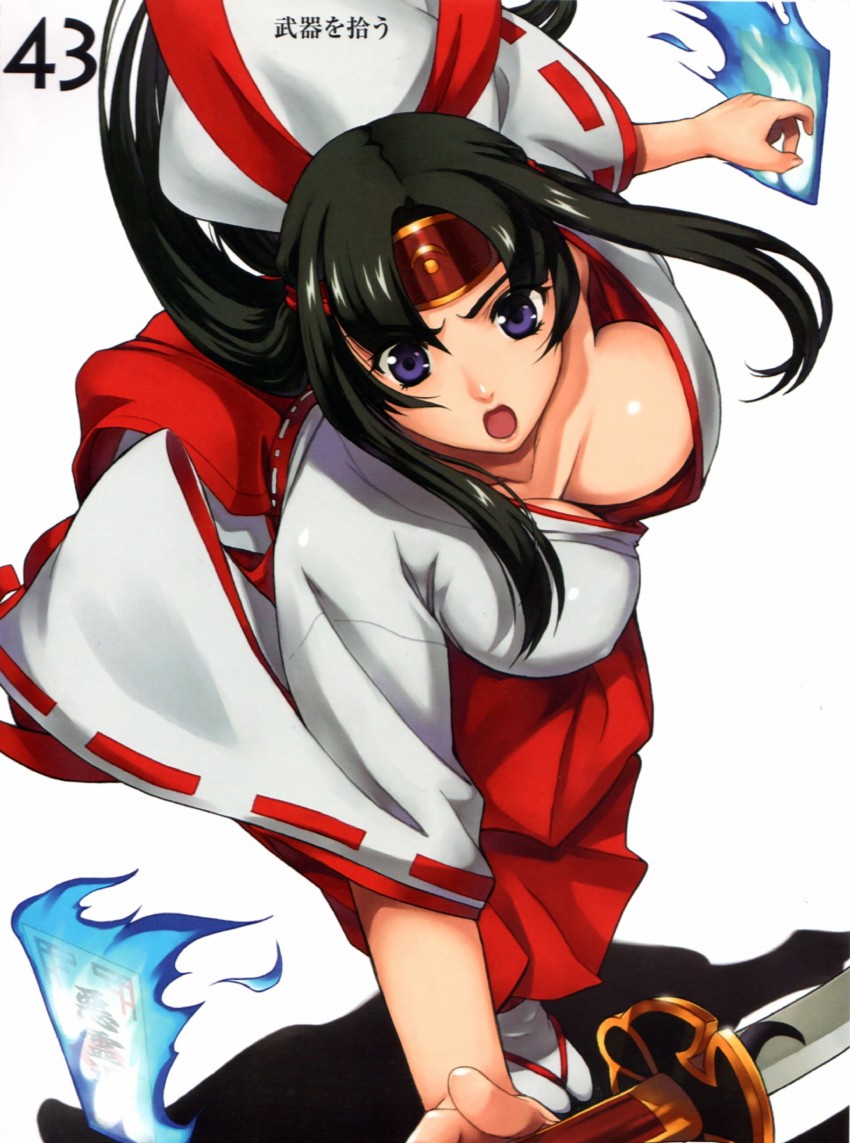 tomoe and musha miko tomoe (queen's blade) drawn by eiwa