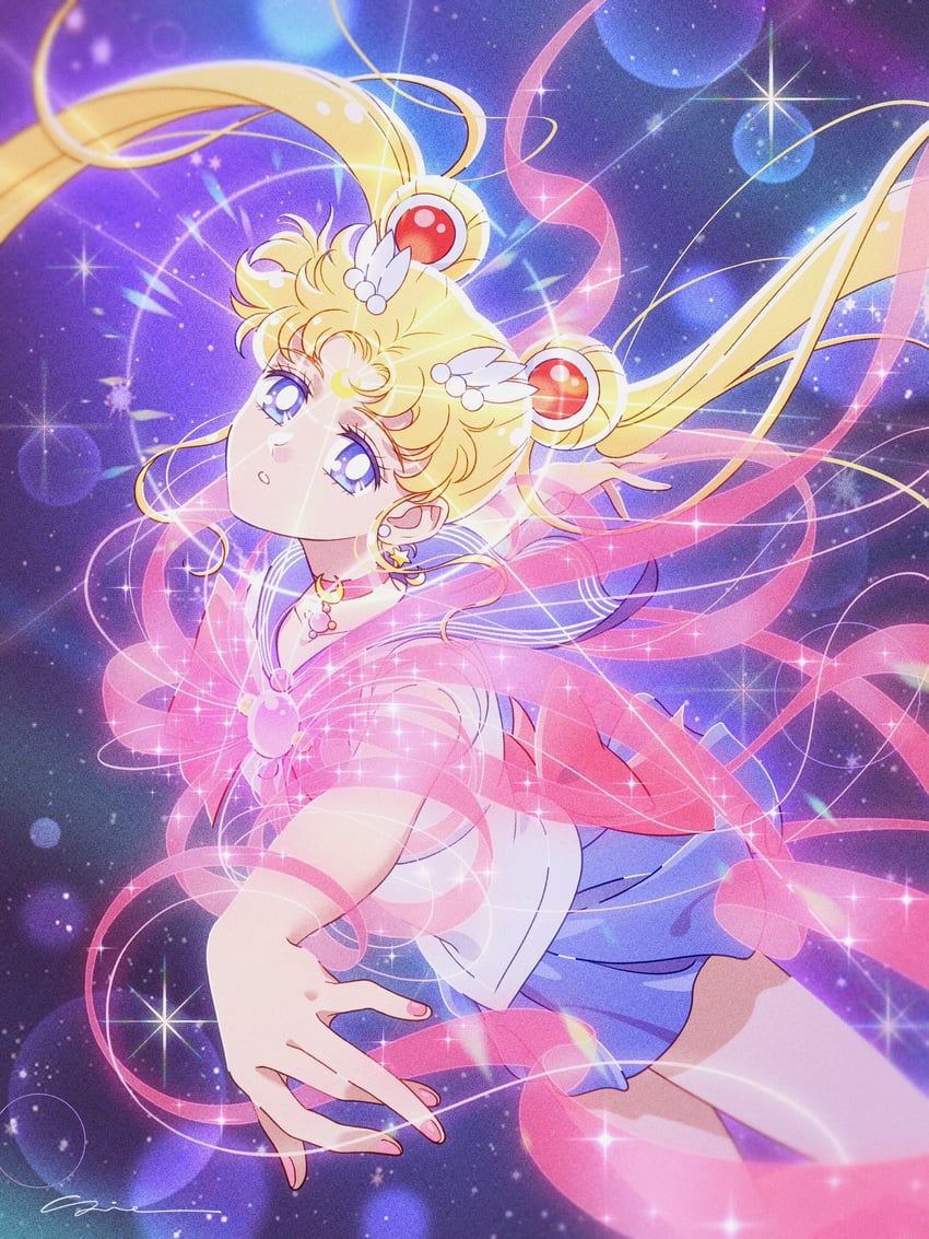 tsukino usagi and sailor moon (bishoujo senshi sailor moon and 1 more) drawn by sidney_deng