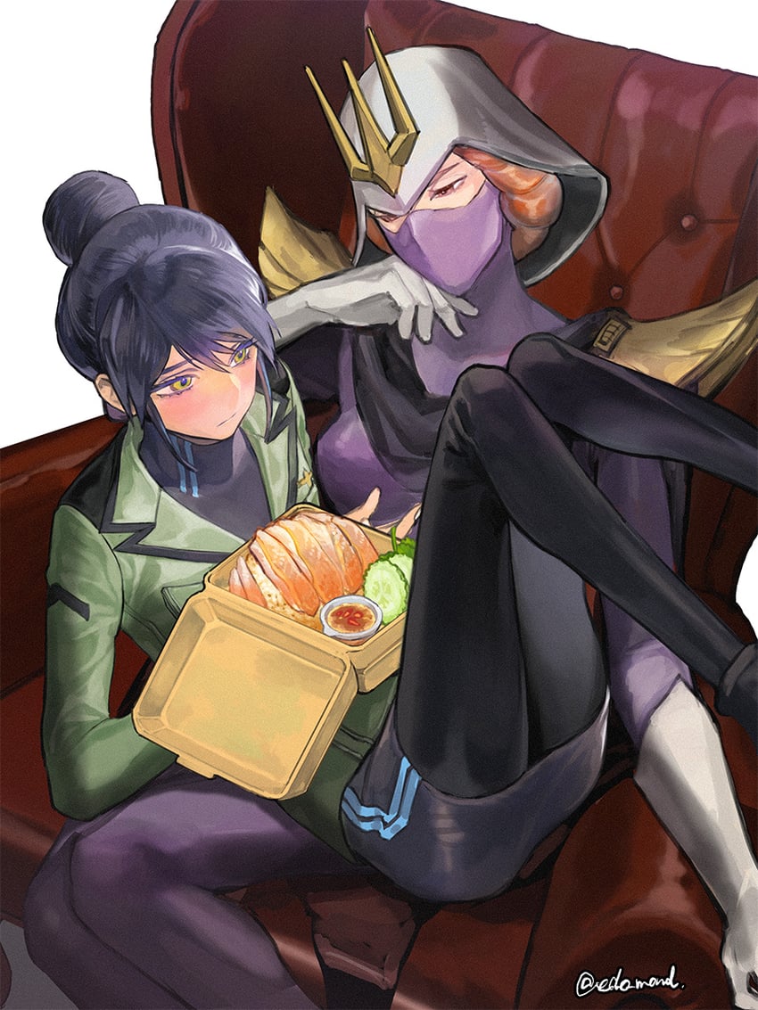 nyaan and kycilia zabi (gundam and 1 more) drawn by edo_mond_(edoedoedomond)