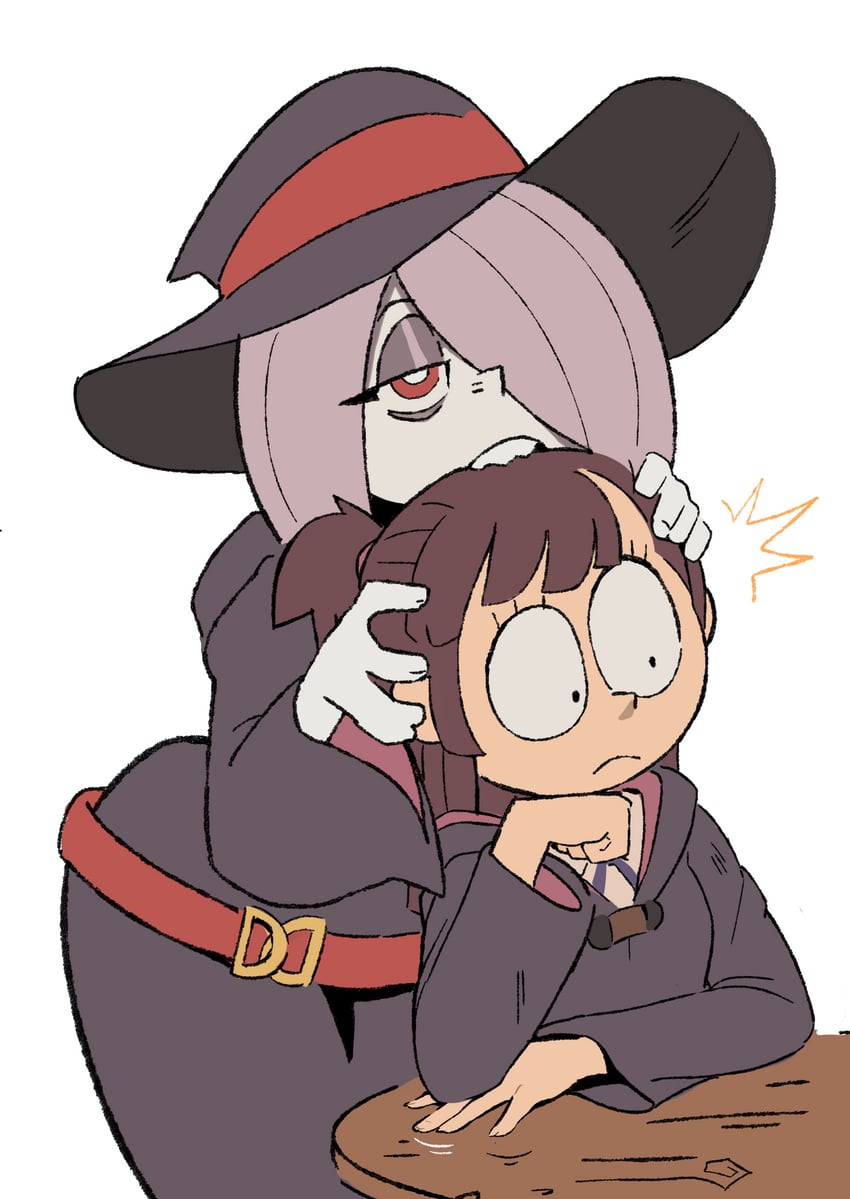 kagari atsuko and sucy manbavaran (little witch academia) drawn by newtype_hero