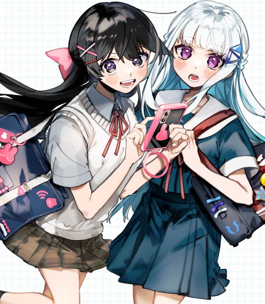 tsukino mito and lize helesta (nijisanji) drawn by tt_8ru