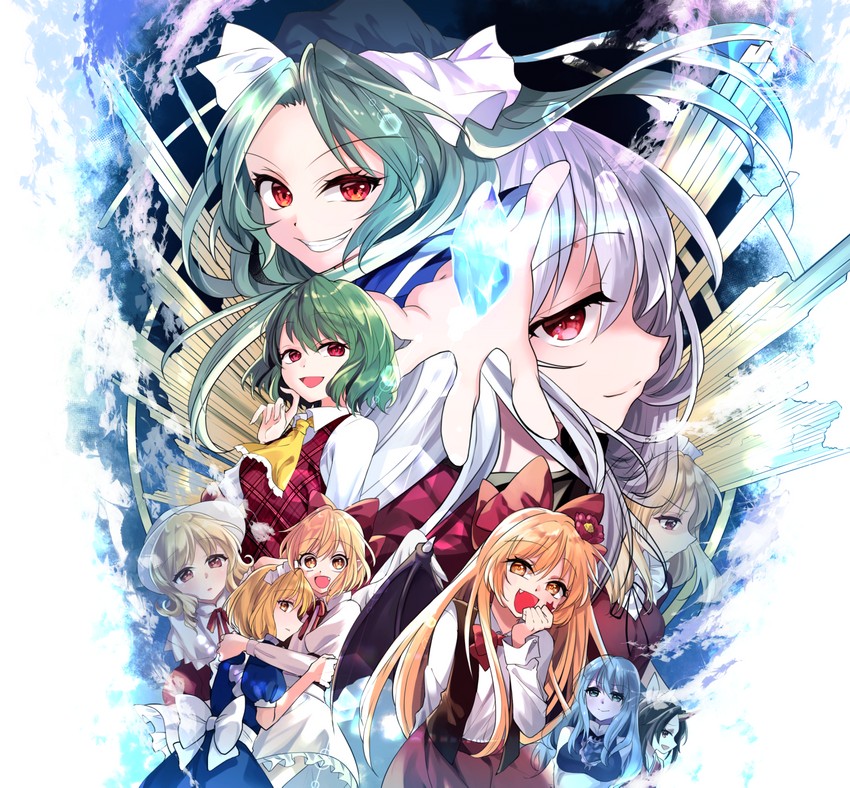 kazami yuuka, shinki, mima, yumeko, elly, and 5 more (touhou) drawn by katayama_kei