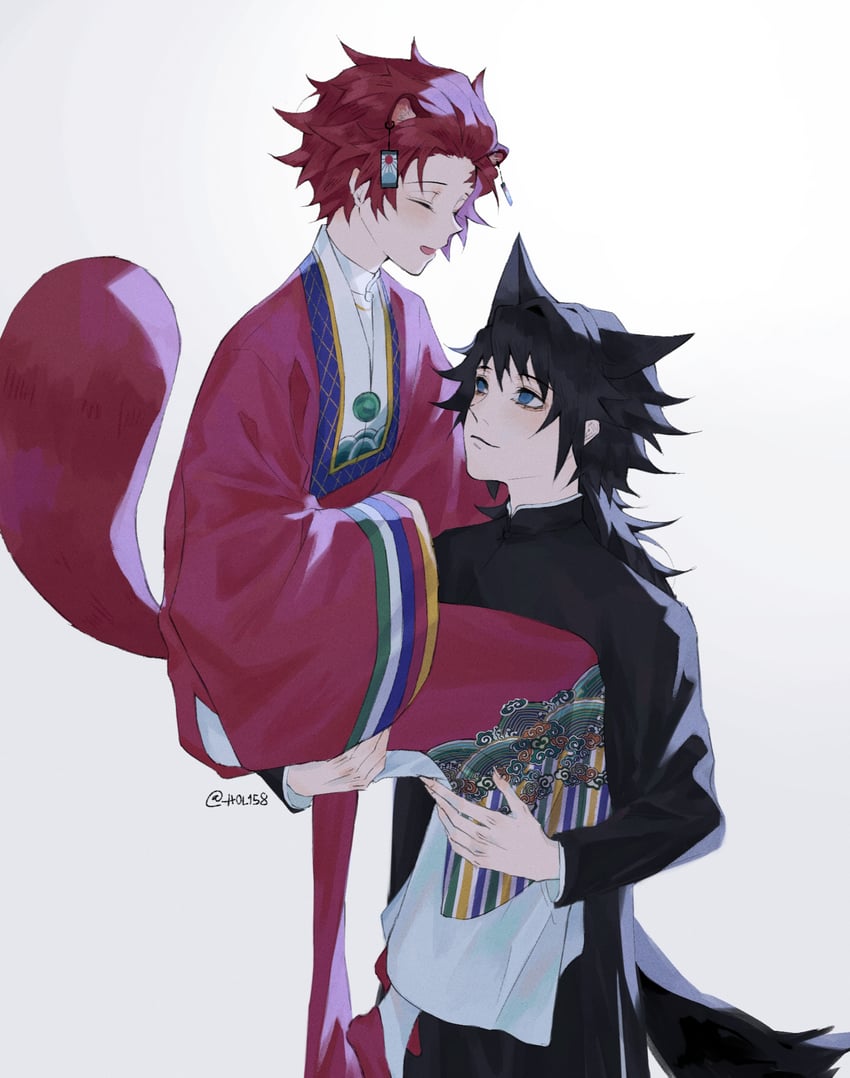 kamado tanjirou and tomioka giyuu (kimetsu no yaiba) drawn by user_grfn4228