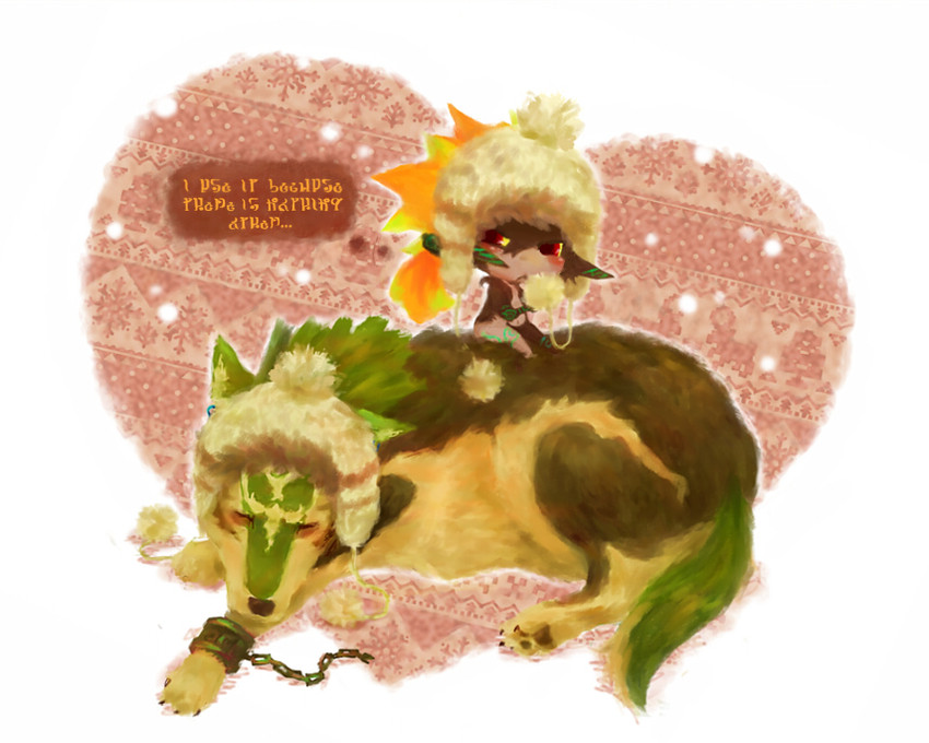 link, midna, and wolf link (the legend of zelda and 1 more) drawn by motimamire