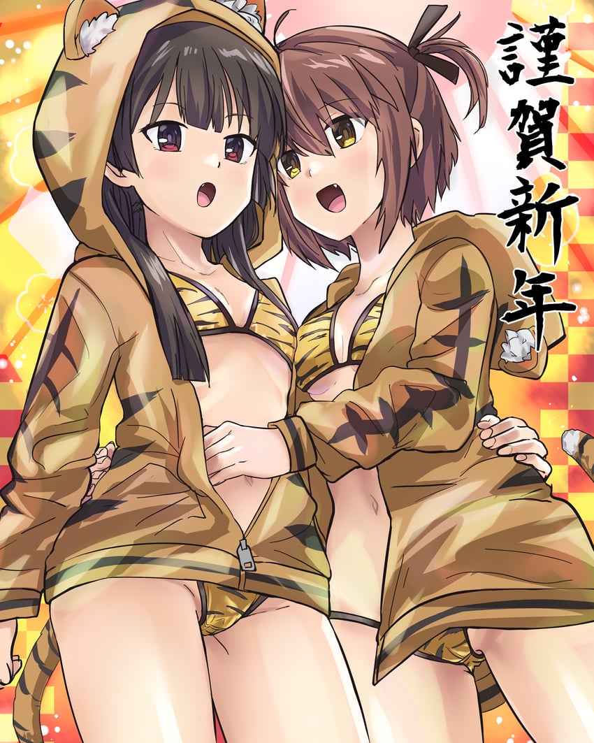 etou kanami and juujou hiyori (toji no miko) drawn by mashitono_desu