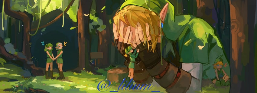 link, saria, and mido (the legend of zelda and 1 more) drawn by lilium815719