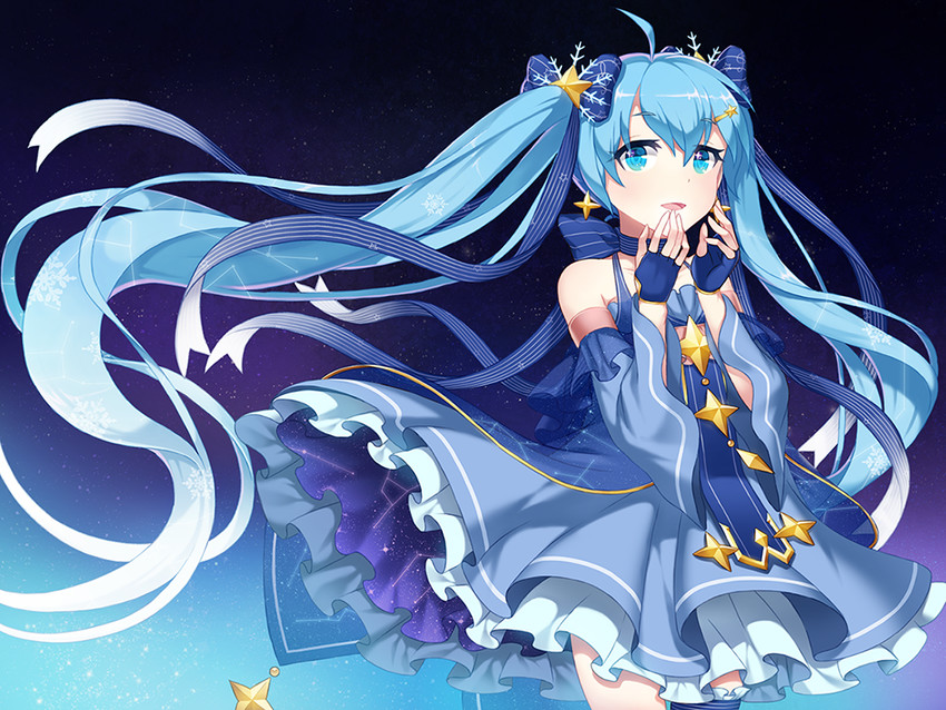 hatsune miku and yuki miku (vocaloid and 1 more) drawn by kail