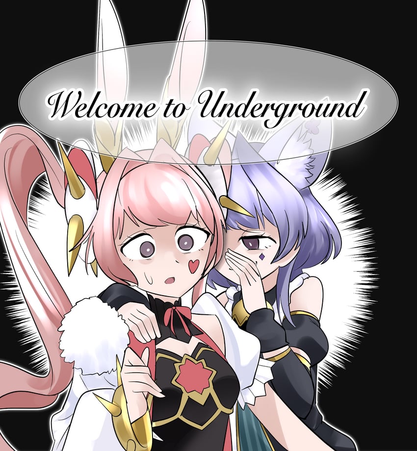 maliss <p> white rabbit and maliss <p> chessy cat (yu-gi-oh!) drawn by sawan_cutman