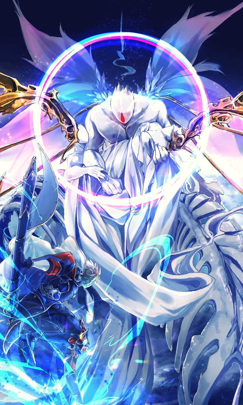 gran, conqueror of the eternals, and akasha (granblue fantasy) drawn by malbatrossr