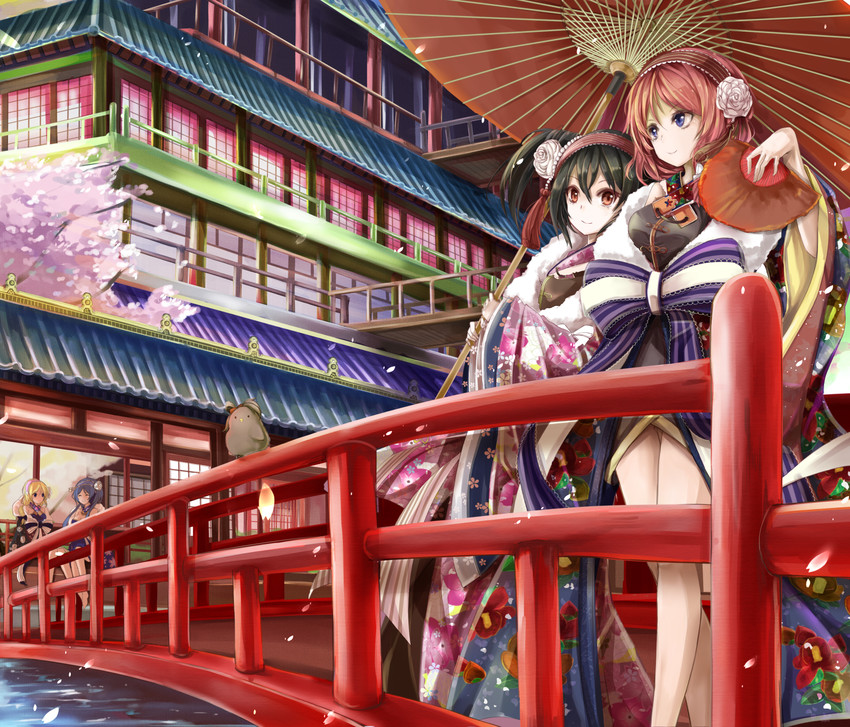 nishikino maki, tojo nozomi, yazawa nico, ayase eli, and minami kotori (love live! and 1 more) drawn by orein