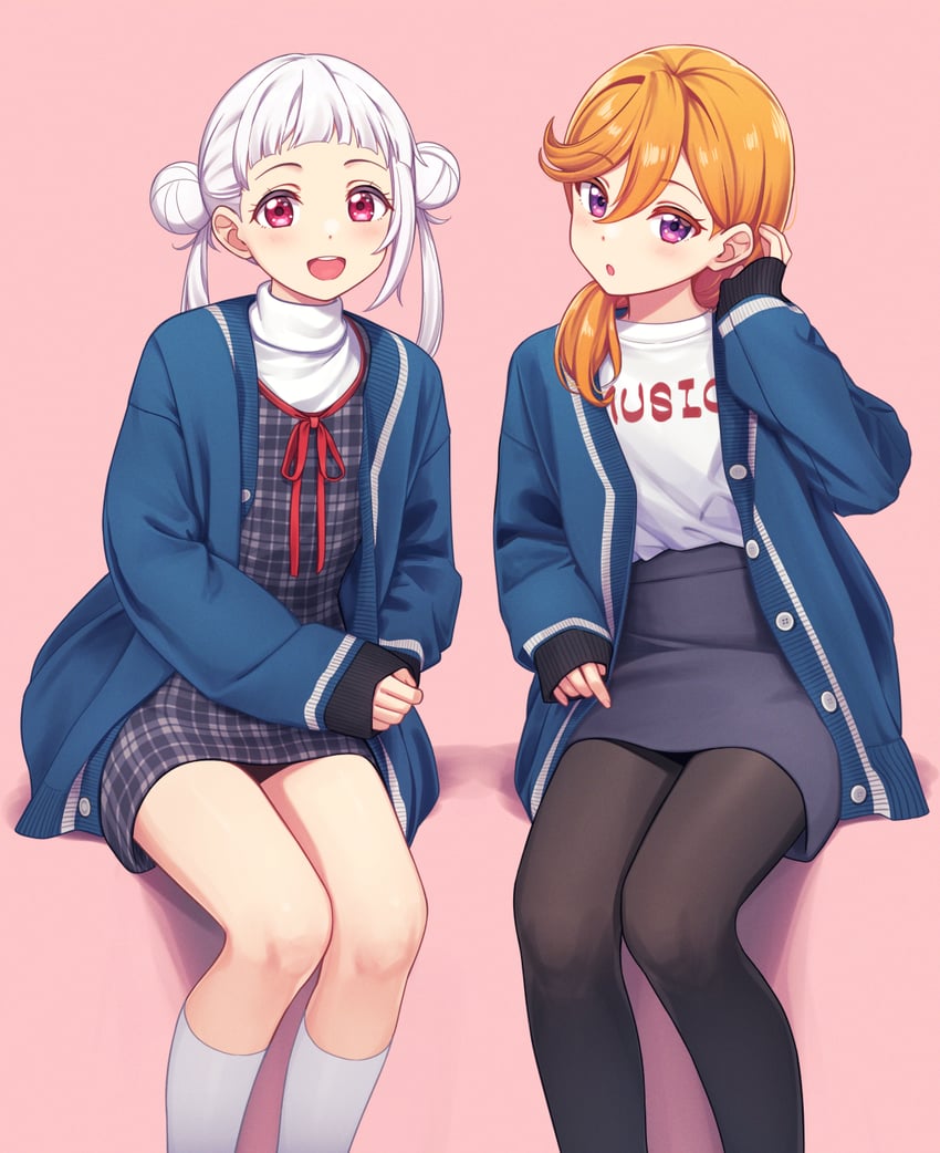 shibuya kanon and arashi chisato (love live! and 1 more) drawn by deadnooodles
