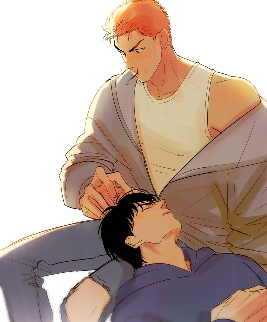sakuragi hanamichi and rukawa kaede (slam dunk) drawn by maysy633
