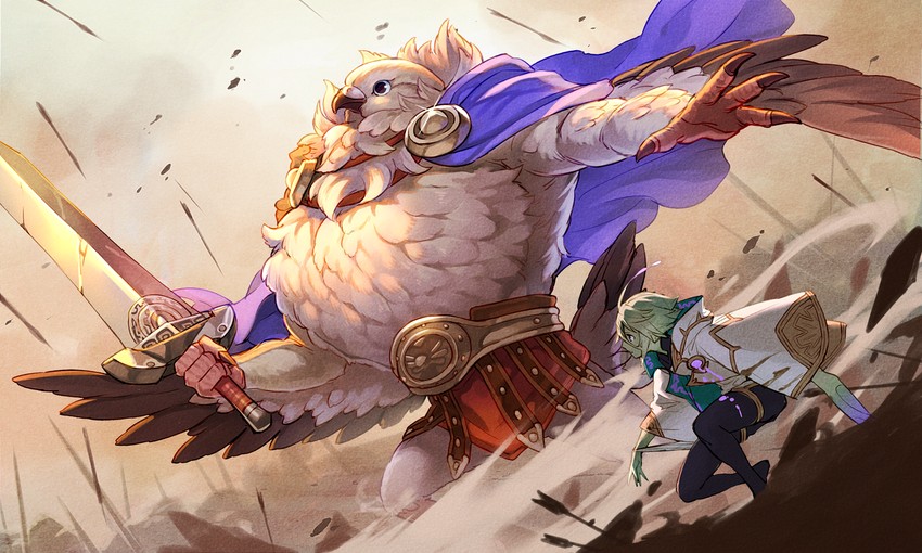 thuluth and patel (pixiv fantasia and 1 more) drawn by yuzu_shio
