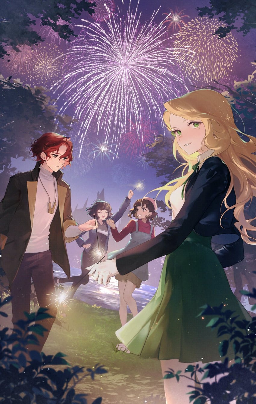 cassandra vole, daniel page, lottie turner, and robyn thistlethwaite (wizarding world and 2 more) drawn by yoimon