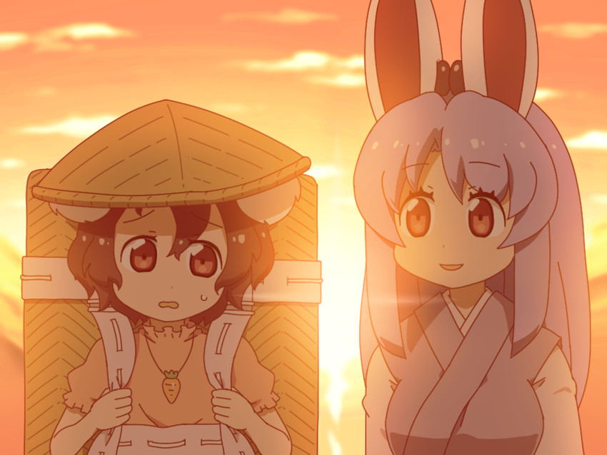 reisen udongein inaba and inaba tewi (touhou and 1 more) drawn by shirosato