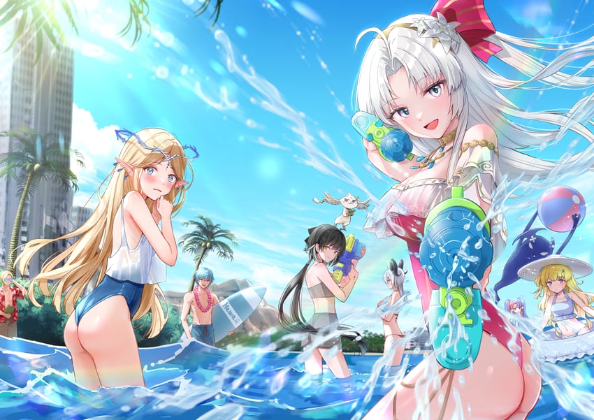 rover, zani, female rover, phoebe, carlotta, and 6 more (wuthering waves) drawn by akasaka_asa