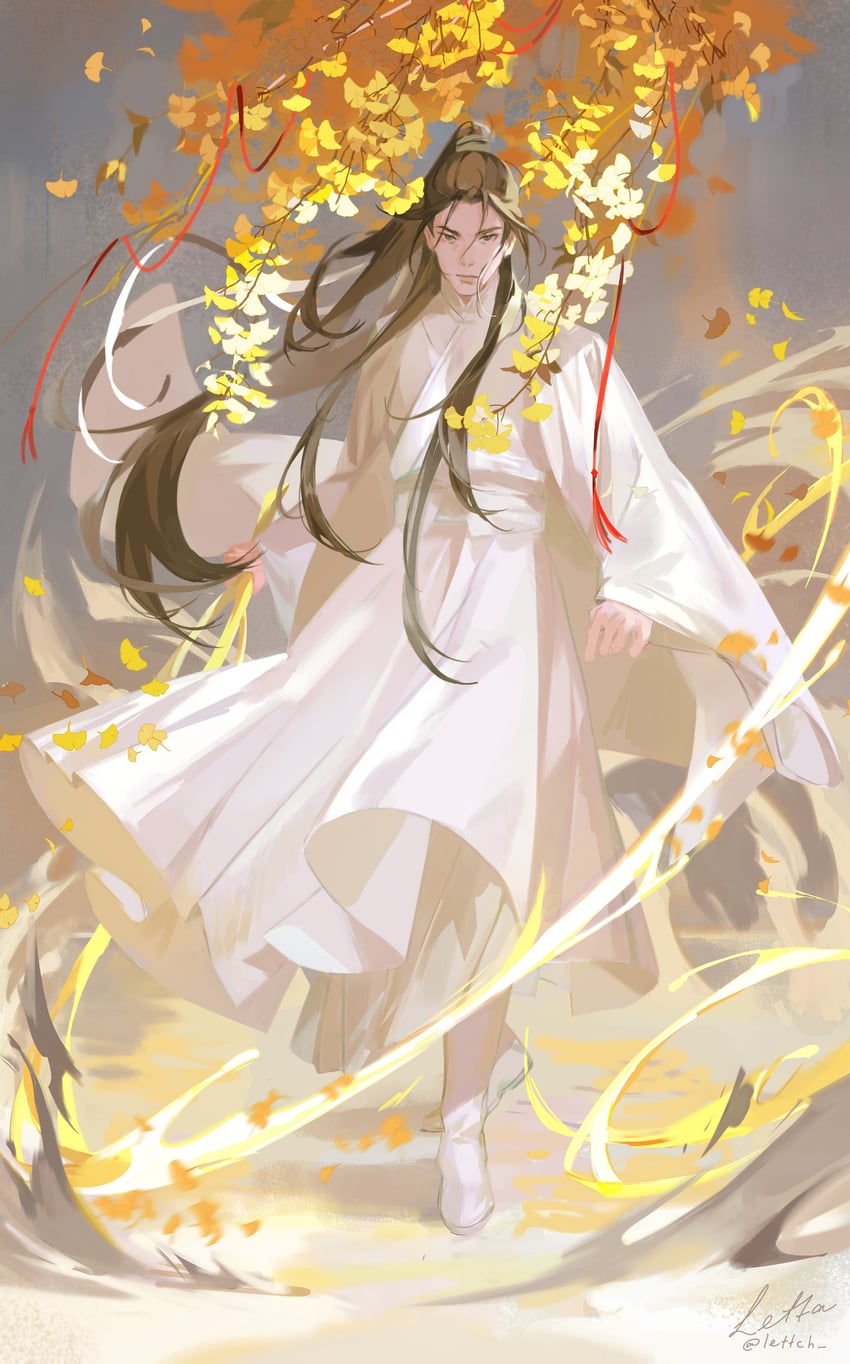chu wanning (erha he ta de bai mao shizun) drawn by lettch