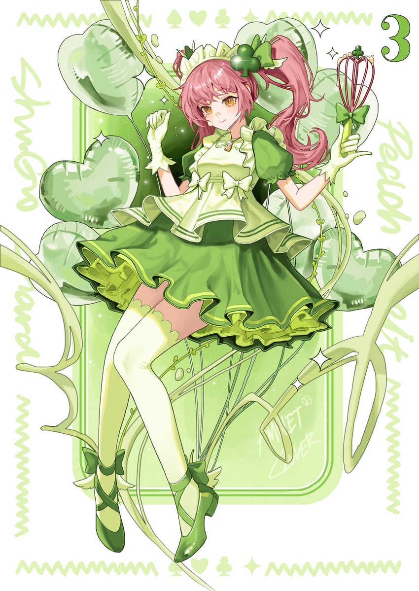 hinamori amu and amulet clover (shugo chara!) drawn by rhtkd