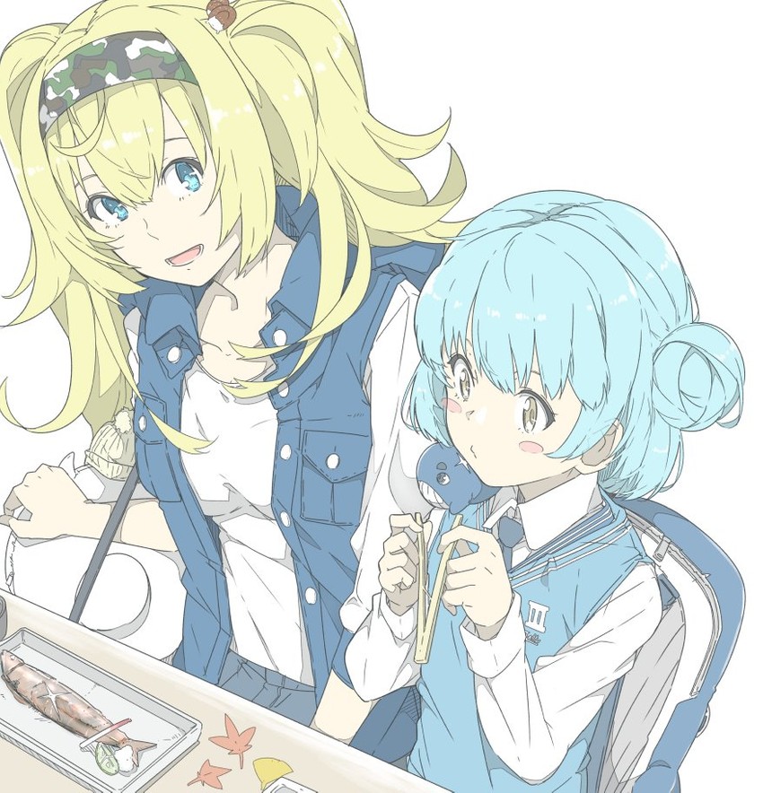 gambier bay, samuel b. roberts, and little blue whale (kantai collection) drawn by ninimo_nimo