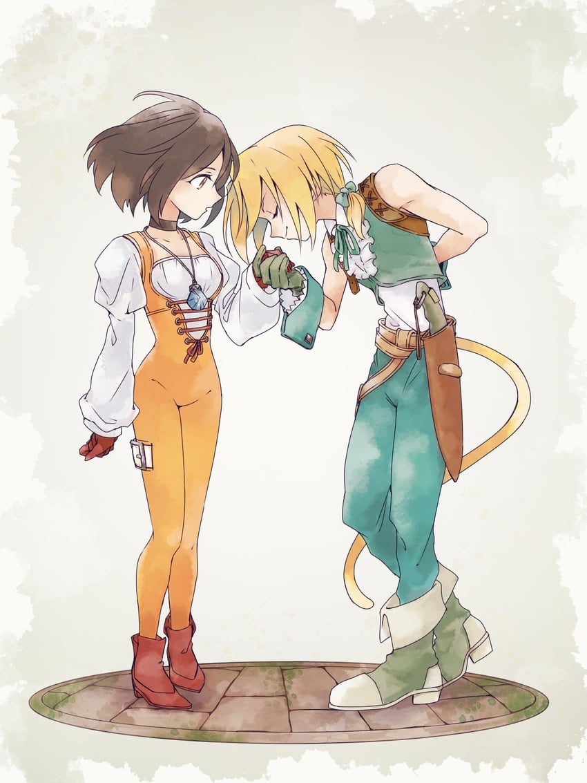 zidane tribal and garnet til alexandros xvii (final fantasy and 1 more) drawn by kuri6_4