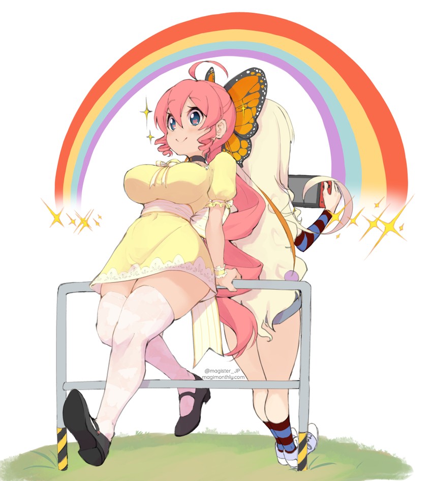 shiratama liliana and sakuraba himari (original) drawn by magister