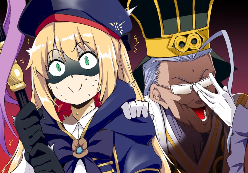 artoria pendragon, artoria caster, and chen gong (fate and 1 more) drawn by makishima_rin