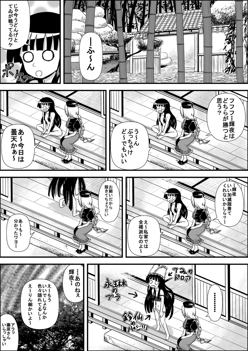 houraisan kaguya and yagokoro eirin (touhou) drawn by niiko_(gonnzou)