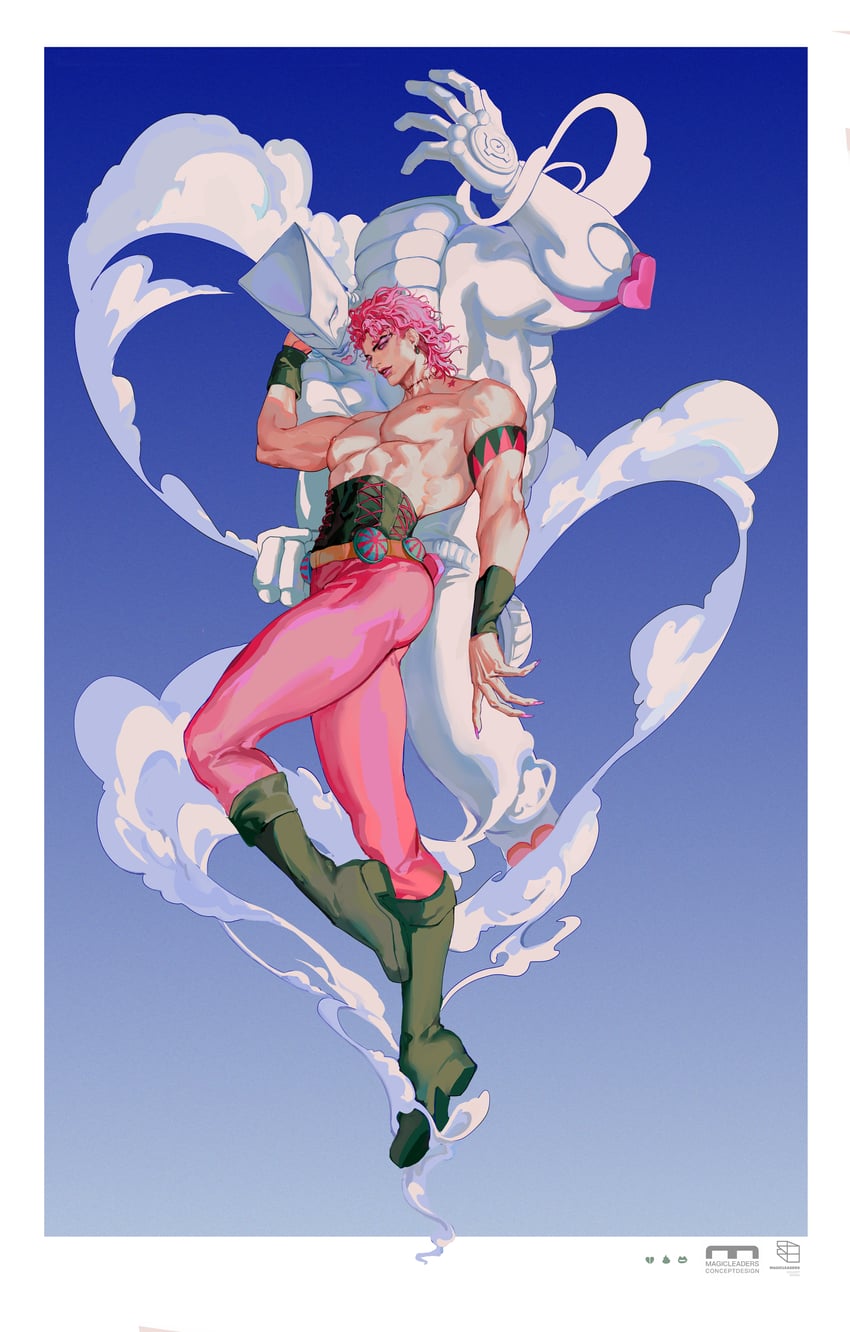 dio brando and the world (jojo no kimyou na bouken and 1 more) drawn by ashva