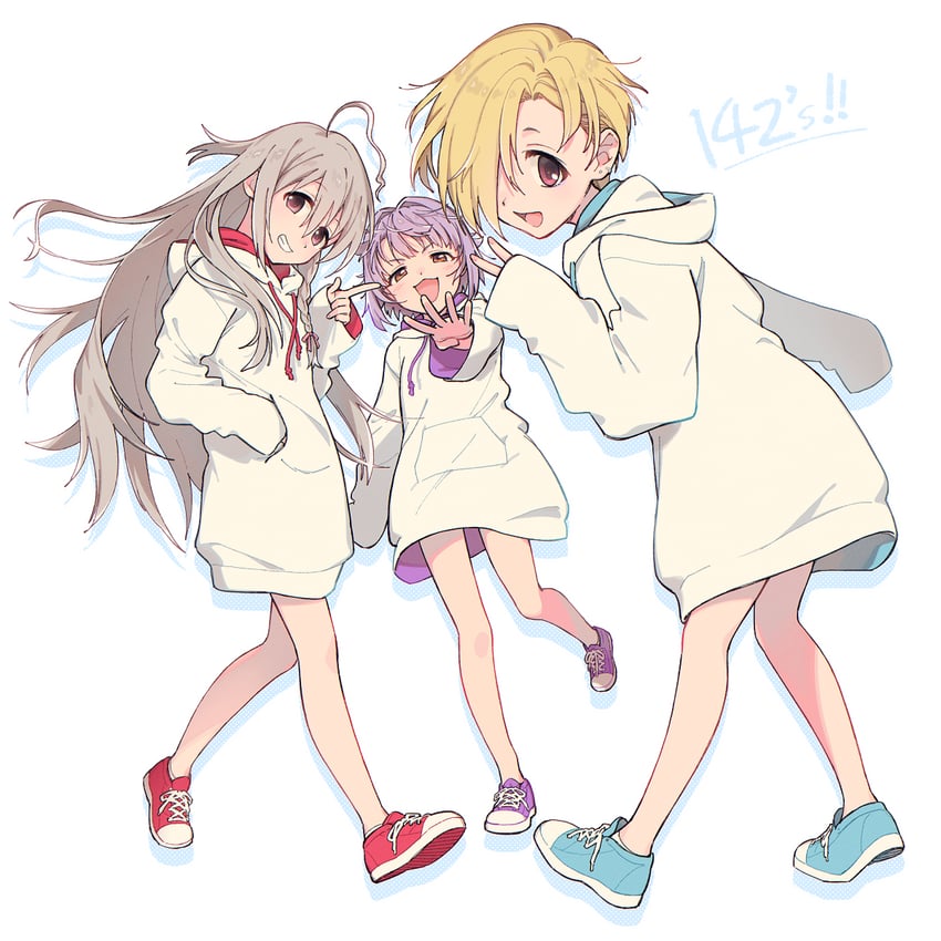 shirasaka koume, koshimizu sachiko, and hoshi syoko (idolmaster and 1 more) drawn by nanonin