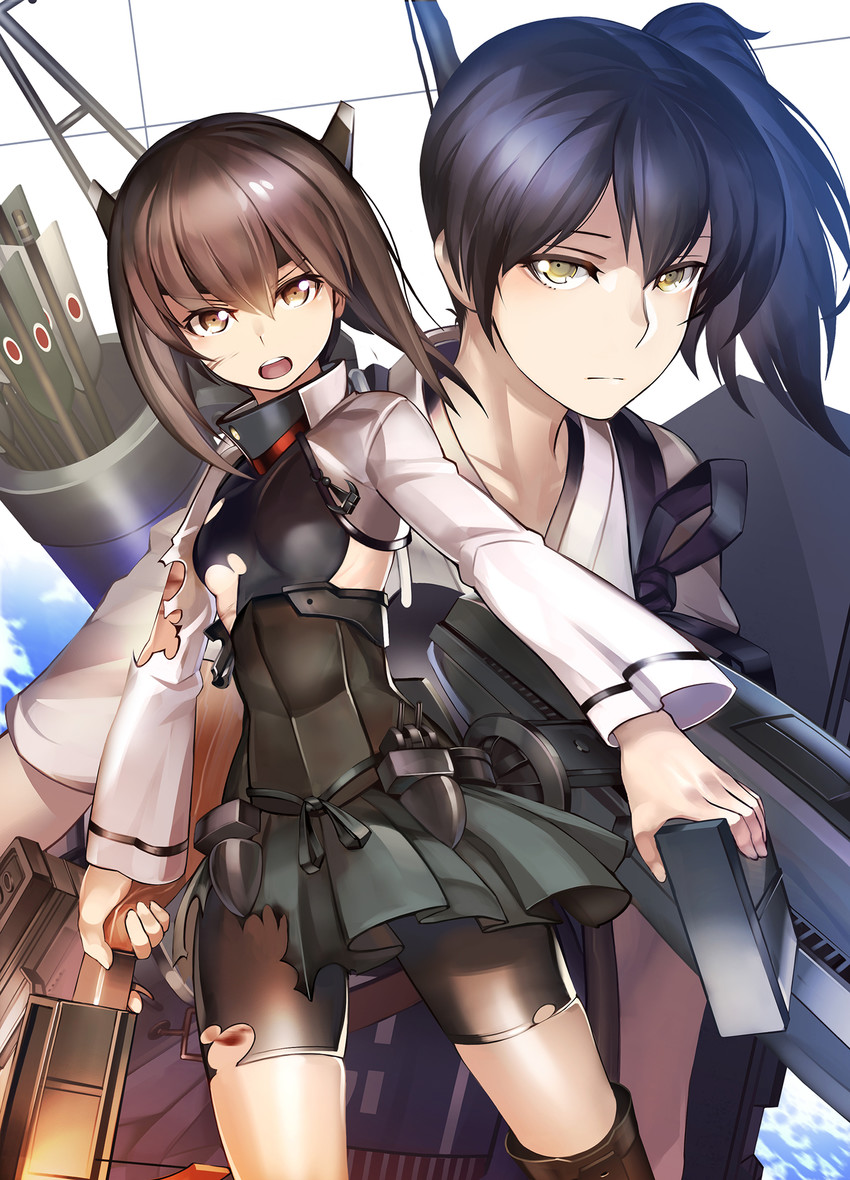 kaga, taihou, and taihou kai (kantai collection) drawn by donarudo
