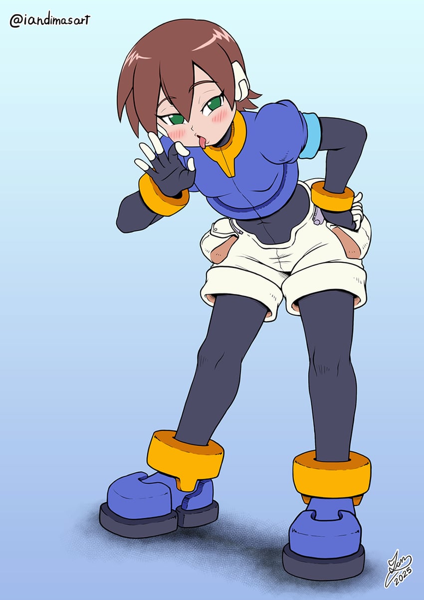 aile (mega man and 1 more) drawn by ian_dimas