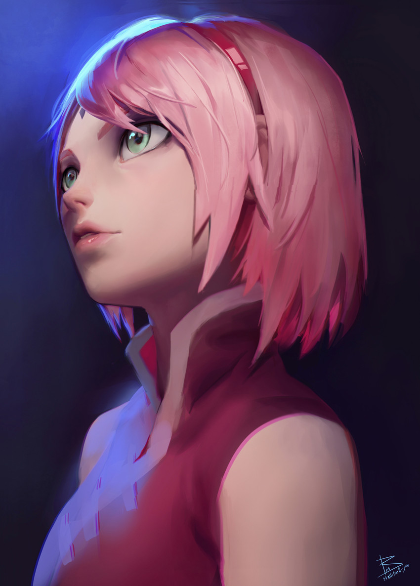 haruno sakura (naruto and 1 more) drawn by hallibell-yin