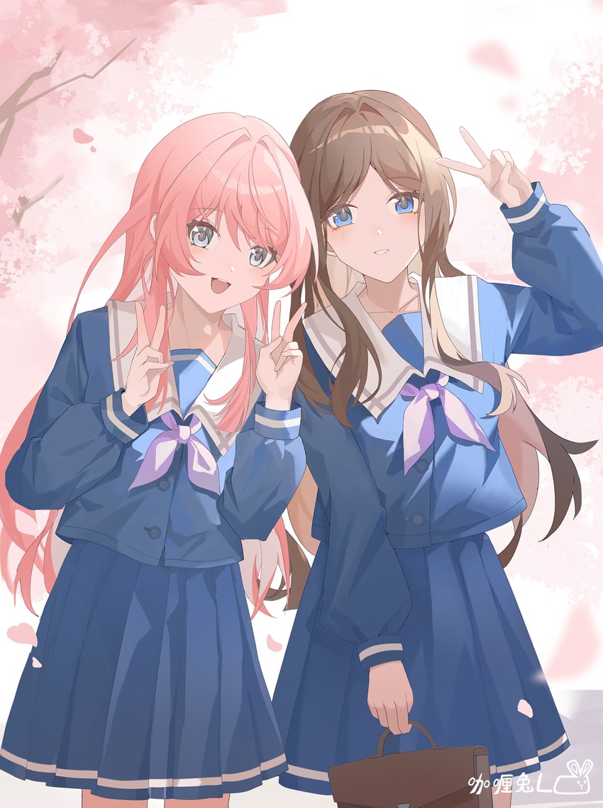 chihaya anon and nagasaki soyo (bang dream! and 1 more) drawn by yinranluo