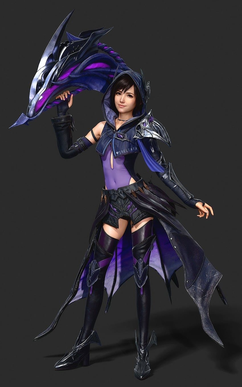 yuffie kisaragi (final fantasy and 2 more) drawn by sreliata