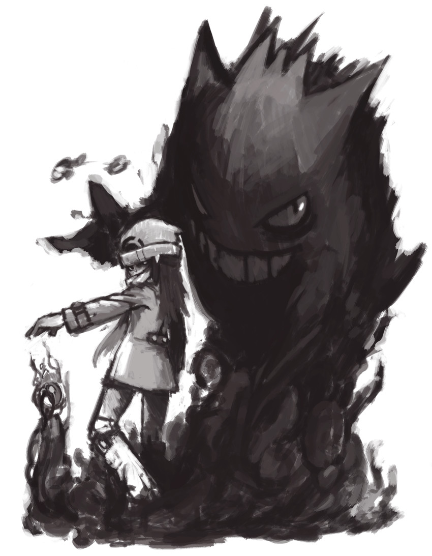 dawn and gengar (pokemon and 2 more) drawn by gianoa