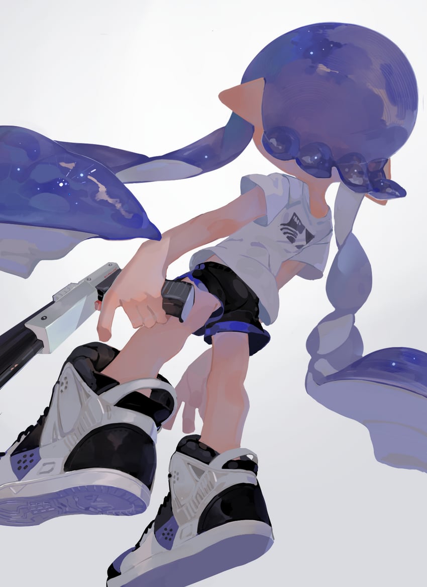 inkling player character and inkling girl (splatoon) drawn by aspara