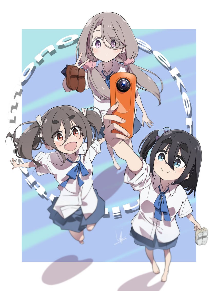 shikishima sakurako, kiriyama an, and amamiya satsuki (mono) drawn by yas_(yosiyasuyasu)