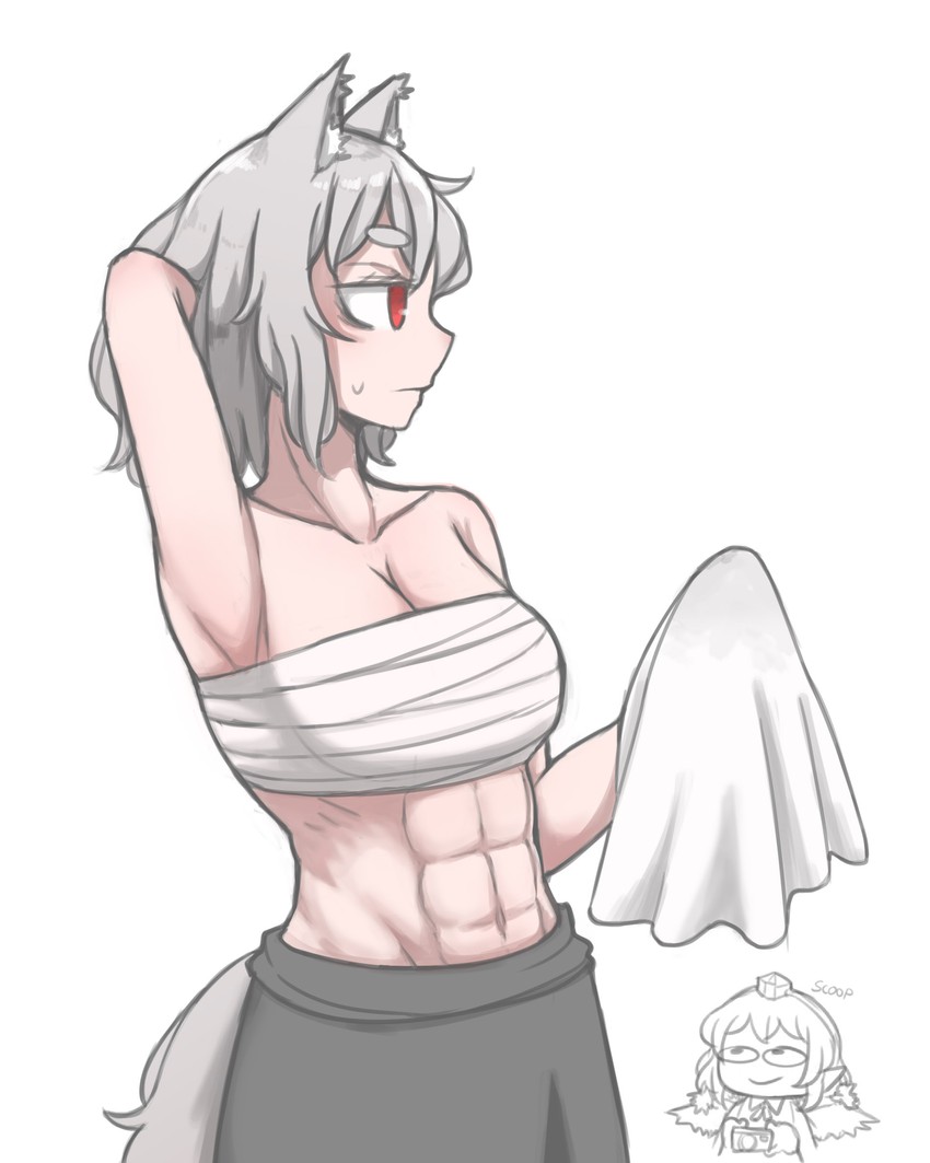 shameimaru aya and inubashiri momiji (touhou) drawn by mata_(matasoup)