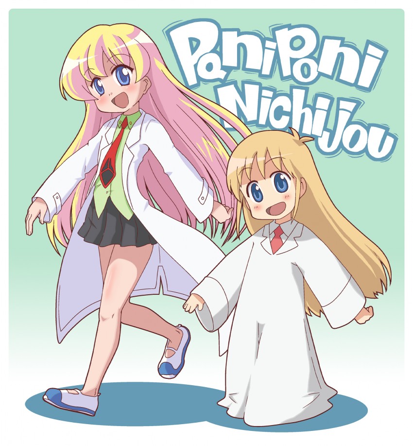 professor shinonome and rebecca miyamoto (nichijou and 1 more) drawn by ki_(adotadot)