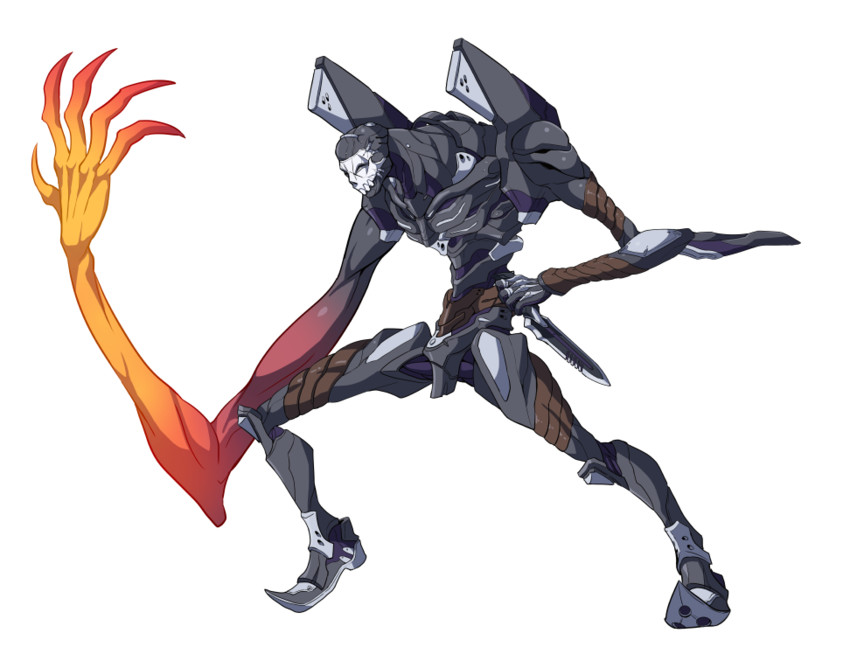 hassan of the cursed arm and eva 00 (fate and 2 more) drawn by matsumoto_tomoyohi