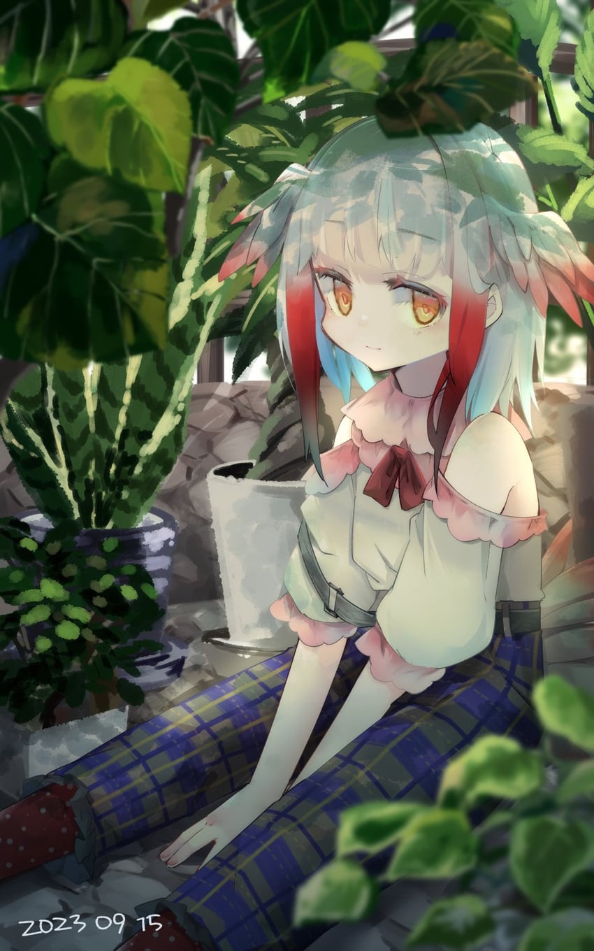 japanese crested ibis (kemono friends) drawn by nanana_(nanana_iz)