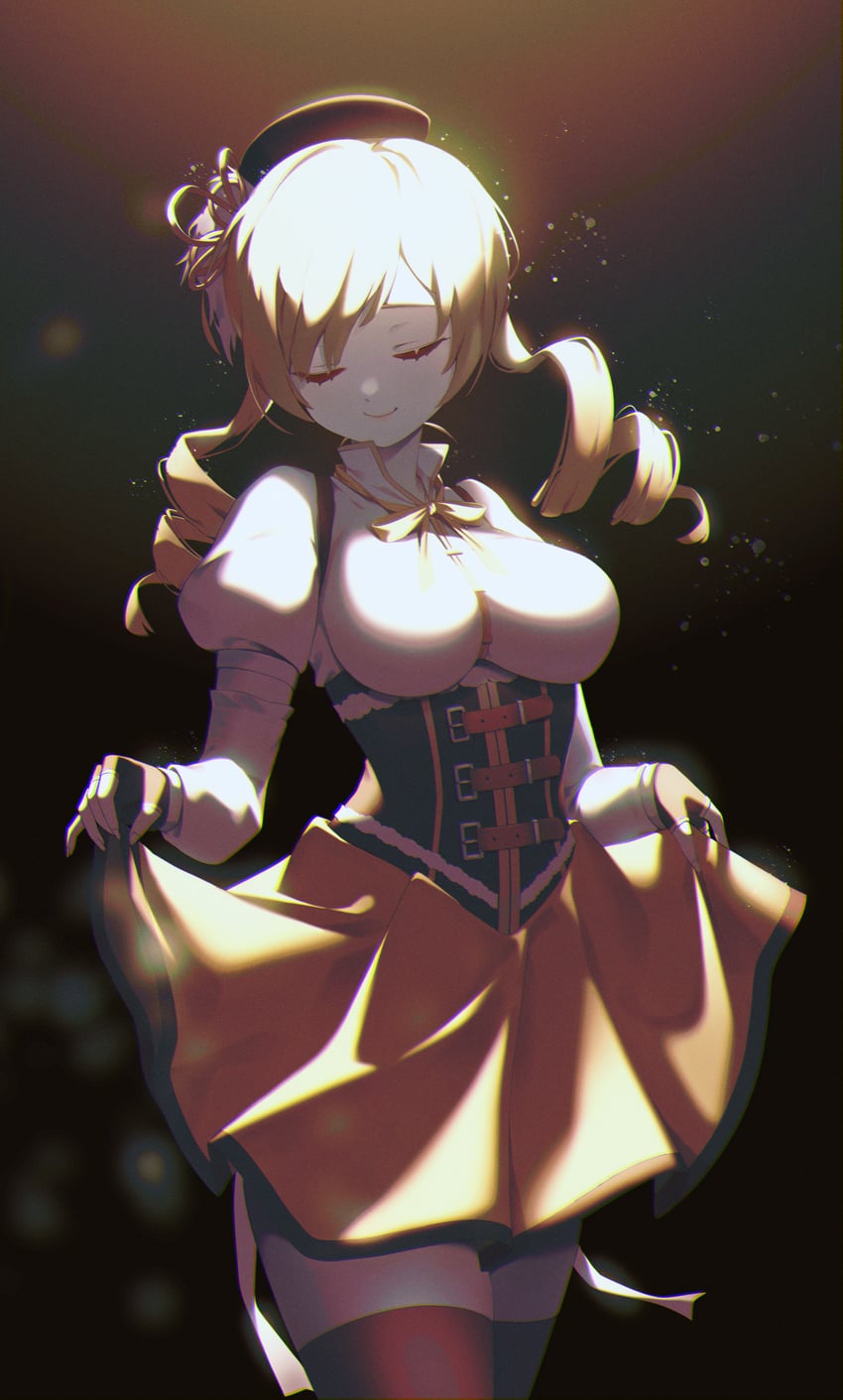 tomoe mami (mahou shoujo madoka magica) drawn by pink_flower_(user_fpxz2278)