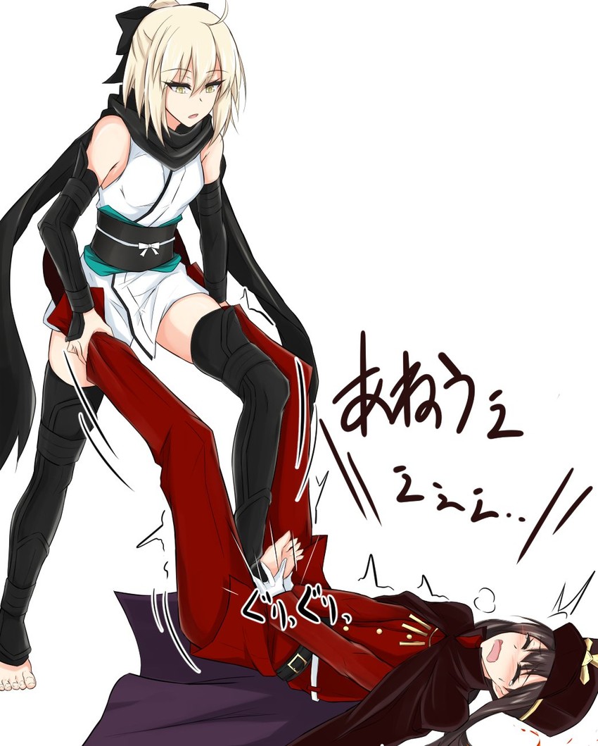okita souji and oda nobukatsu (fate and 1 more) drawn by watarase_piro