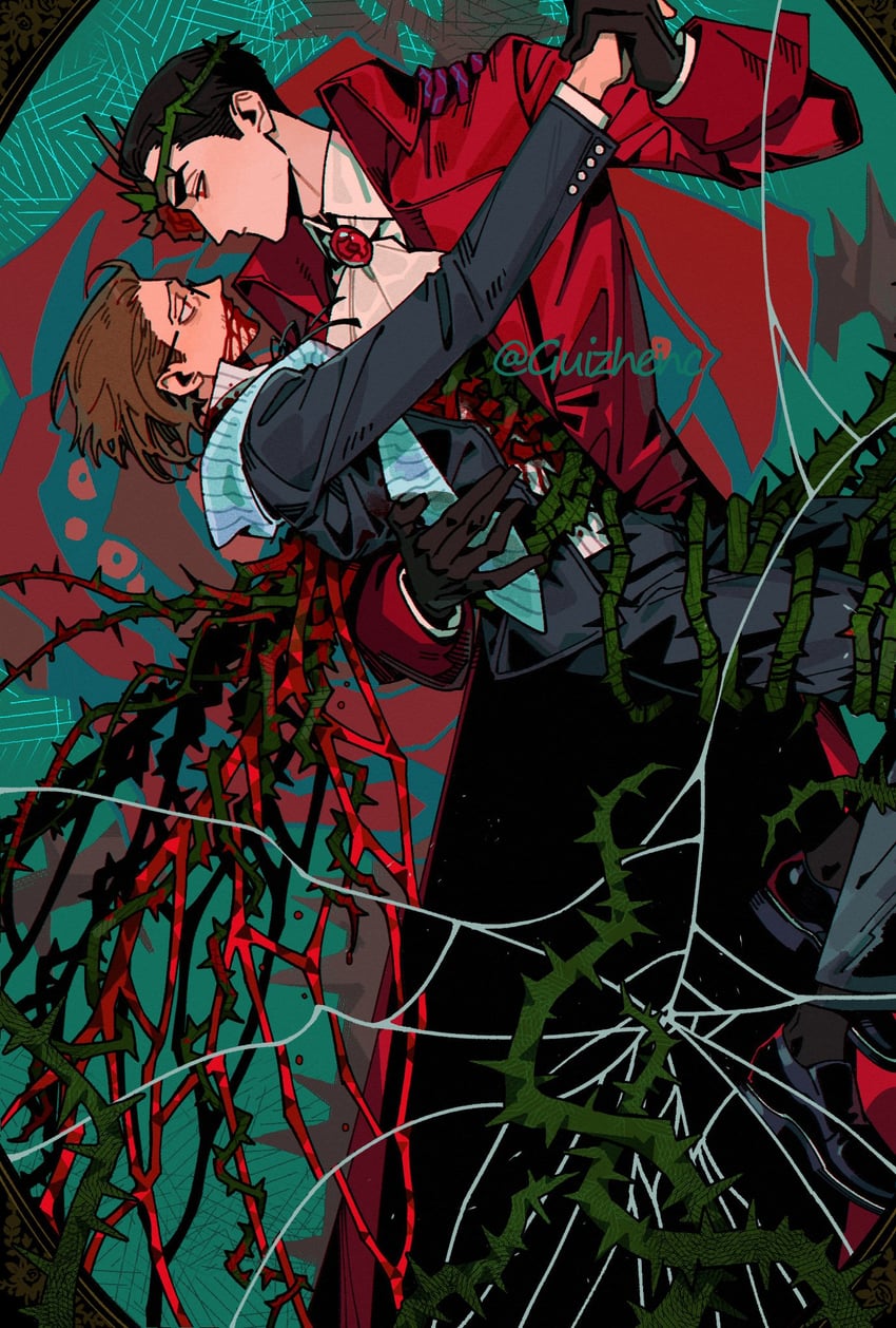 meursault and gregor (project moon and 1 more) drawn by guizhenc