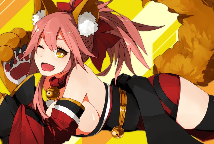 tamamo and tamamo cat (fate and 1 more) drawn by yukiko_(yukkyu)