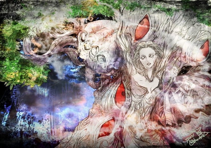 agdistis (final fantasy and 1 more) drawn by ruka_(blueplus84)